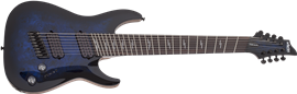 Schecter DIAMOND SERIES Omen Elite-8 Multiscale See Thru Blue Burst 8-String Electric Guitar